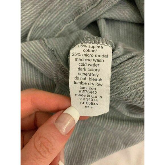 Allen Allen New Gray Striped Long Sleeve top - Picture 7 of 8